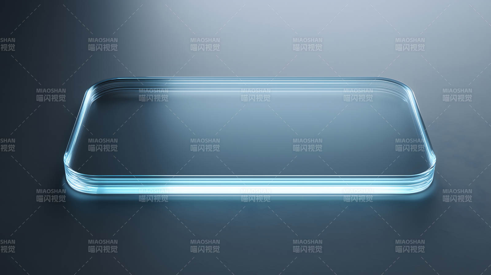发光的长方形玻璃图片