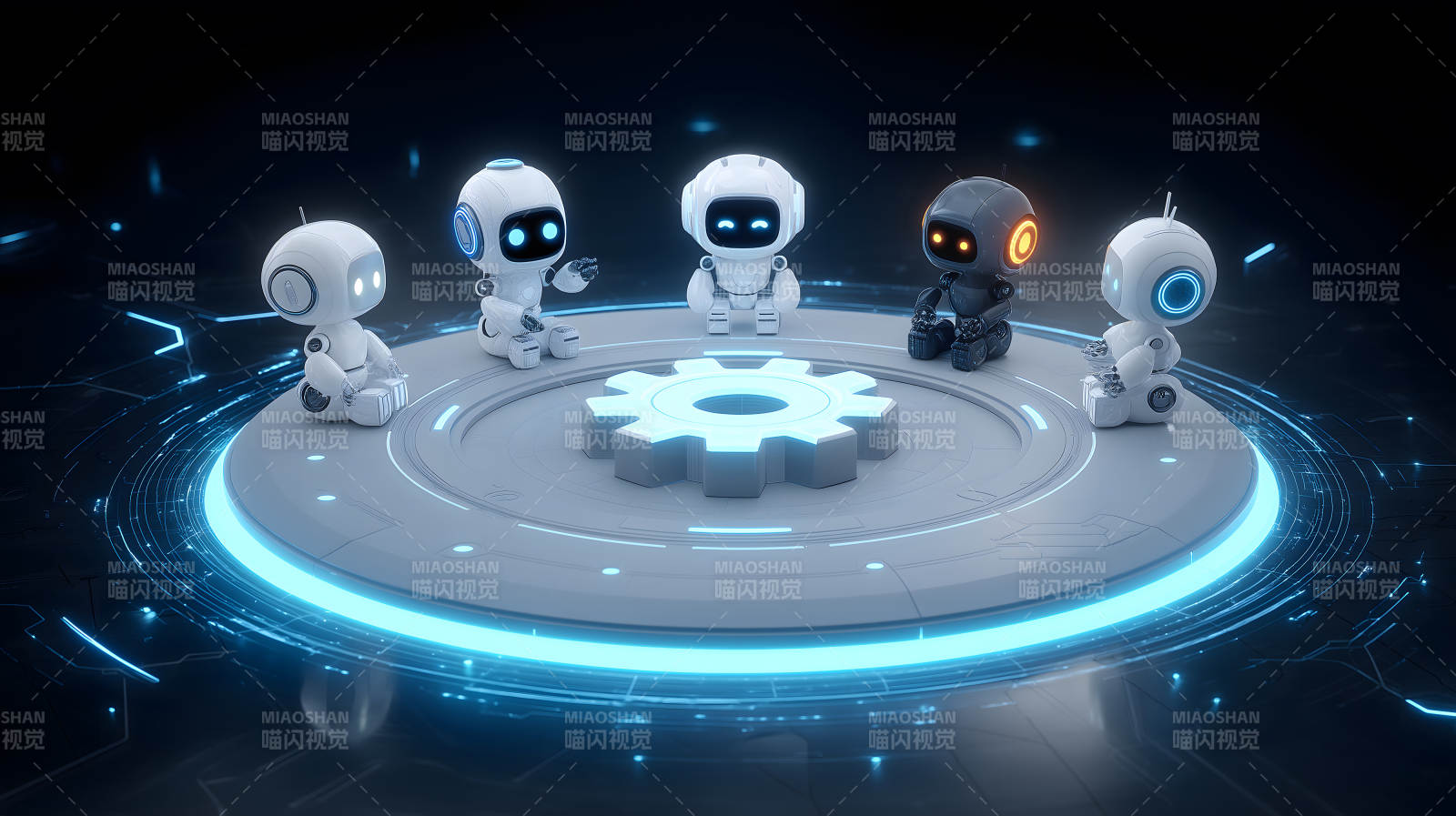 机器人会议讨论未来科技发展图片