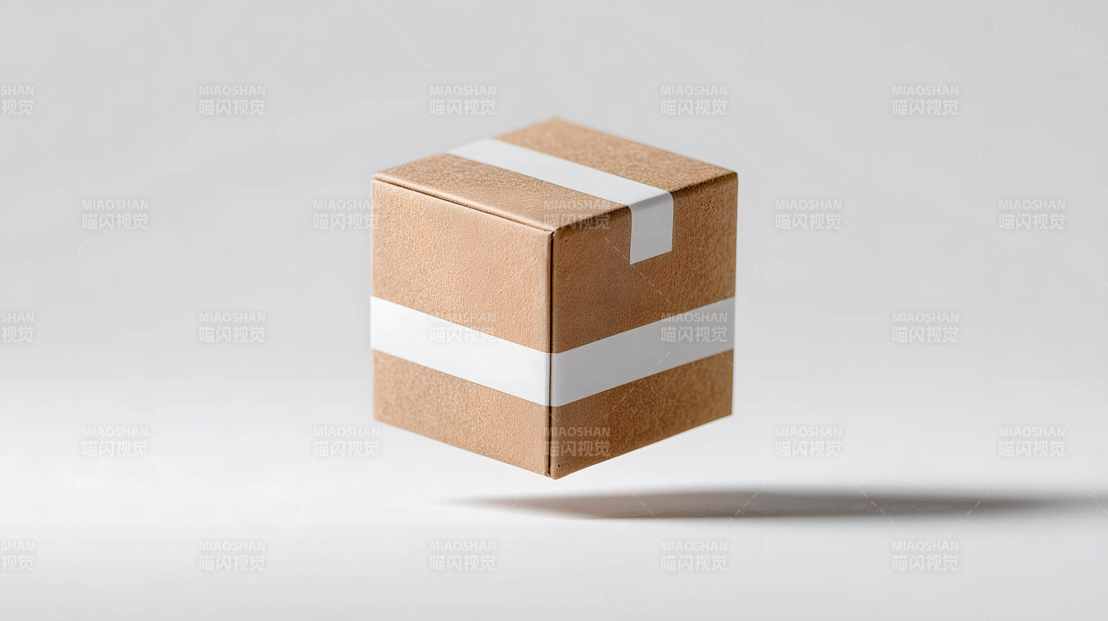 悬浮礼品盒纯色背景极简主义图片