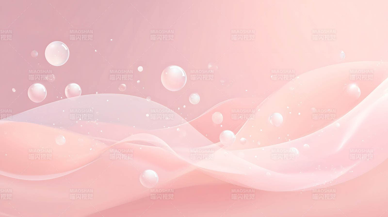 粉色梦幻背景气泡飘动柔软丝滑图片