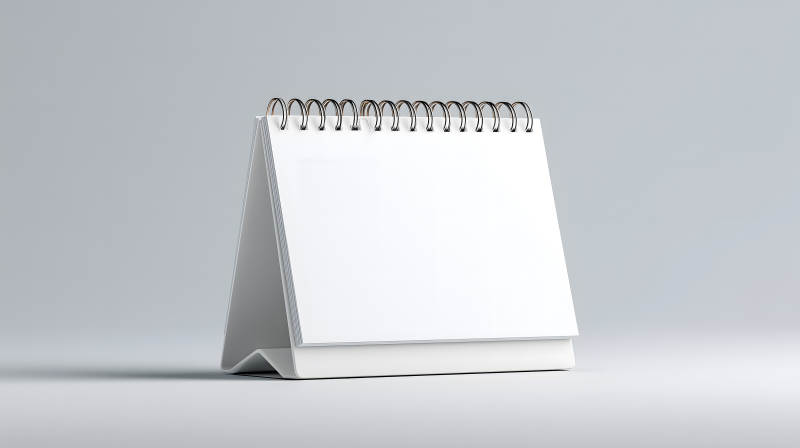 空白日历简约设计摆拍图片