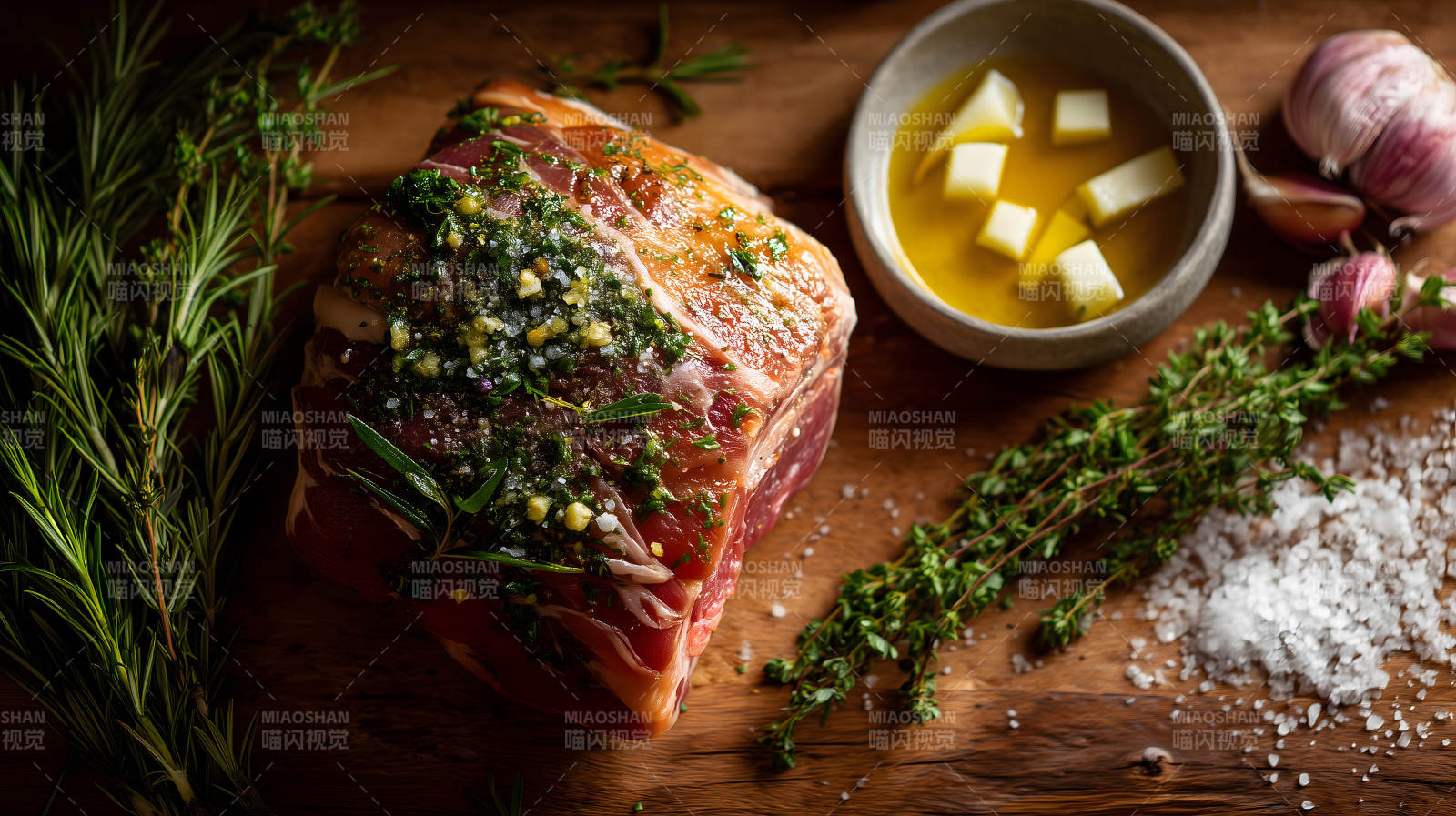 烤肉食材准备美味诱人图片