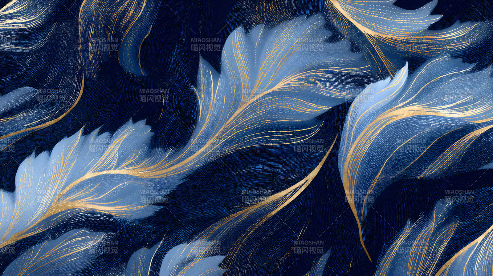 蓝羽金线绽放光彩图片