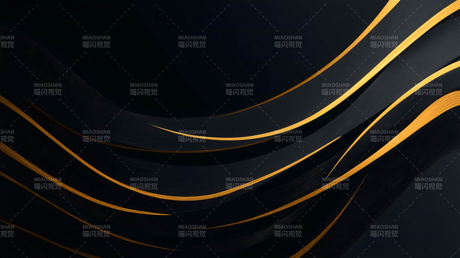 抽象的黑色和金色流动设计图片