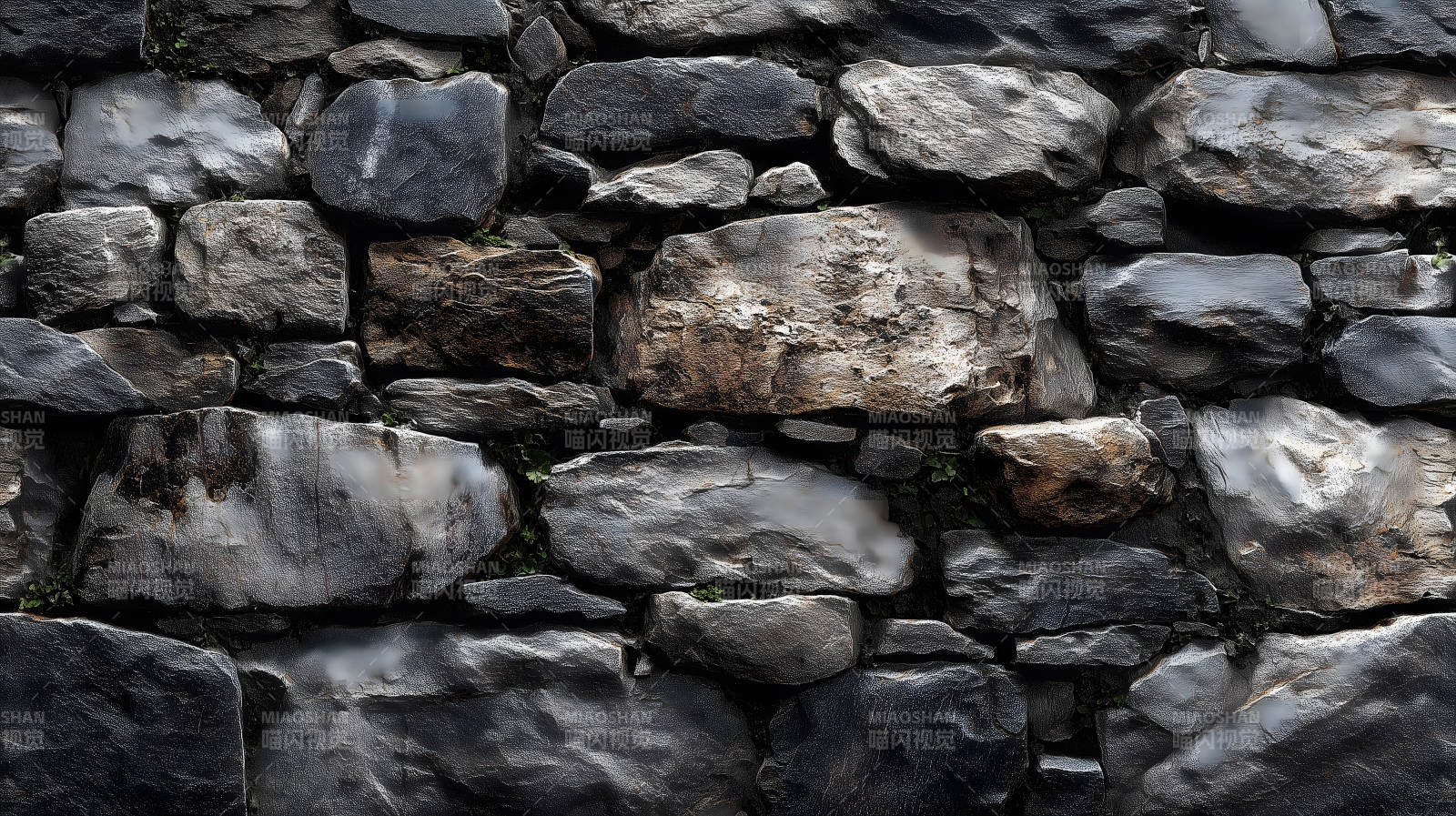 岩石垒砌墙壁纹理细节图图片
