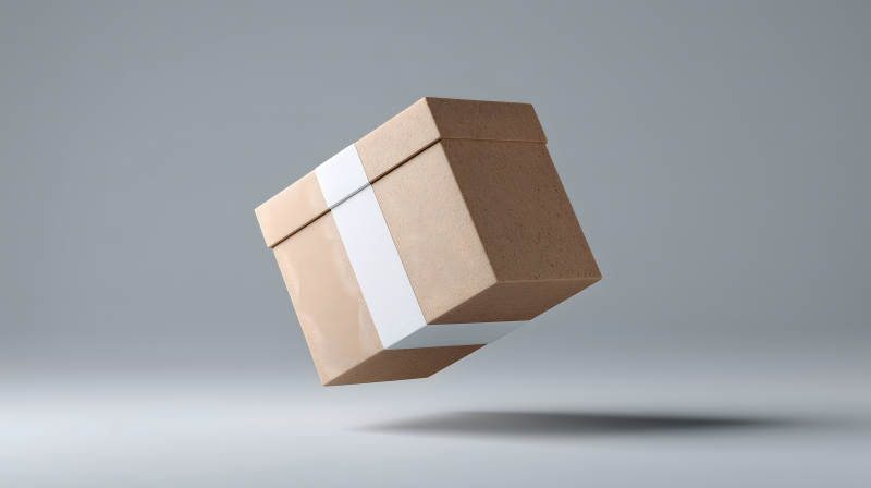 悬浮包装盒静谧氛围图片