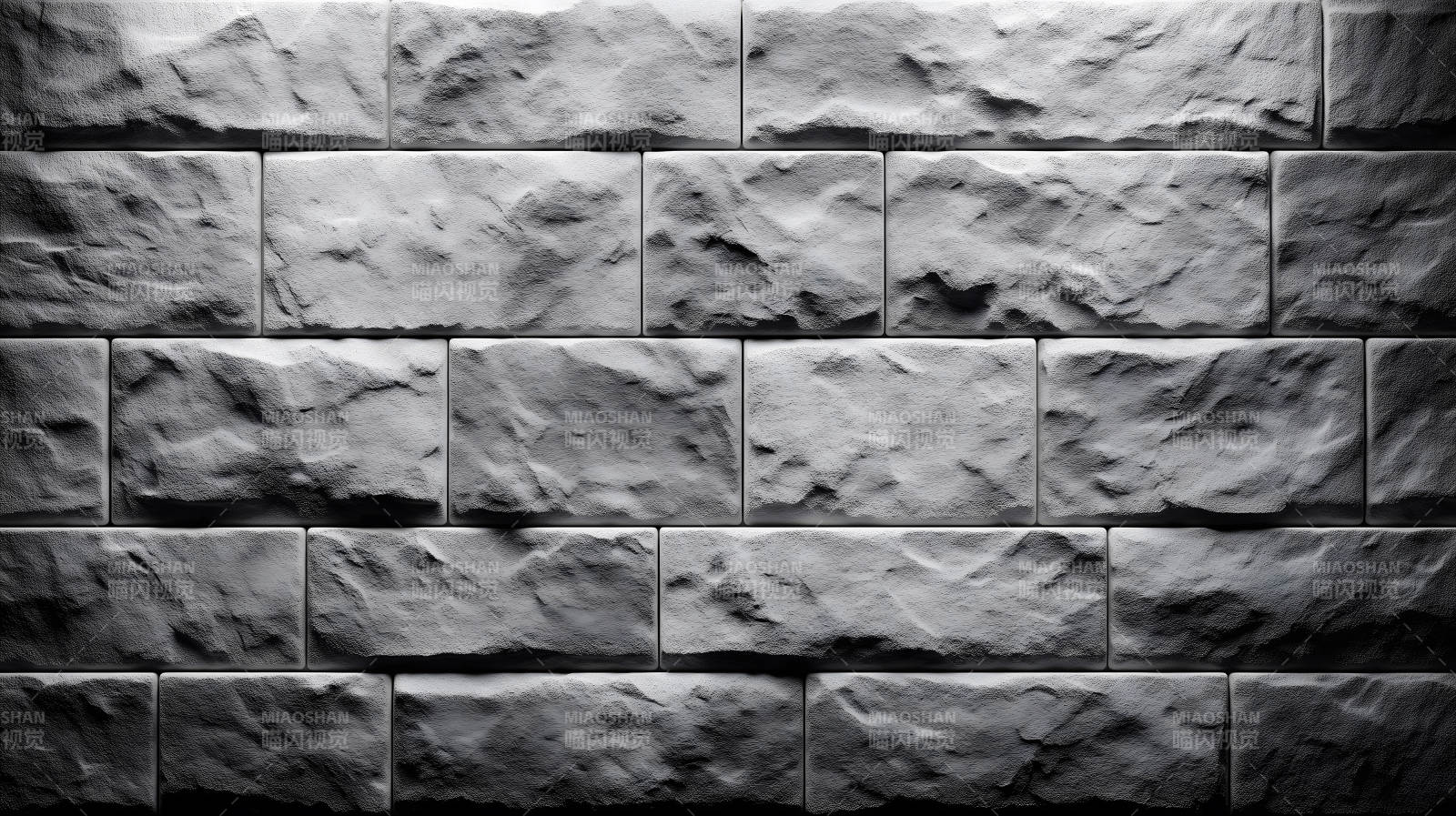 石墙砖块纹理质感强烈光影图片