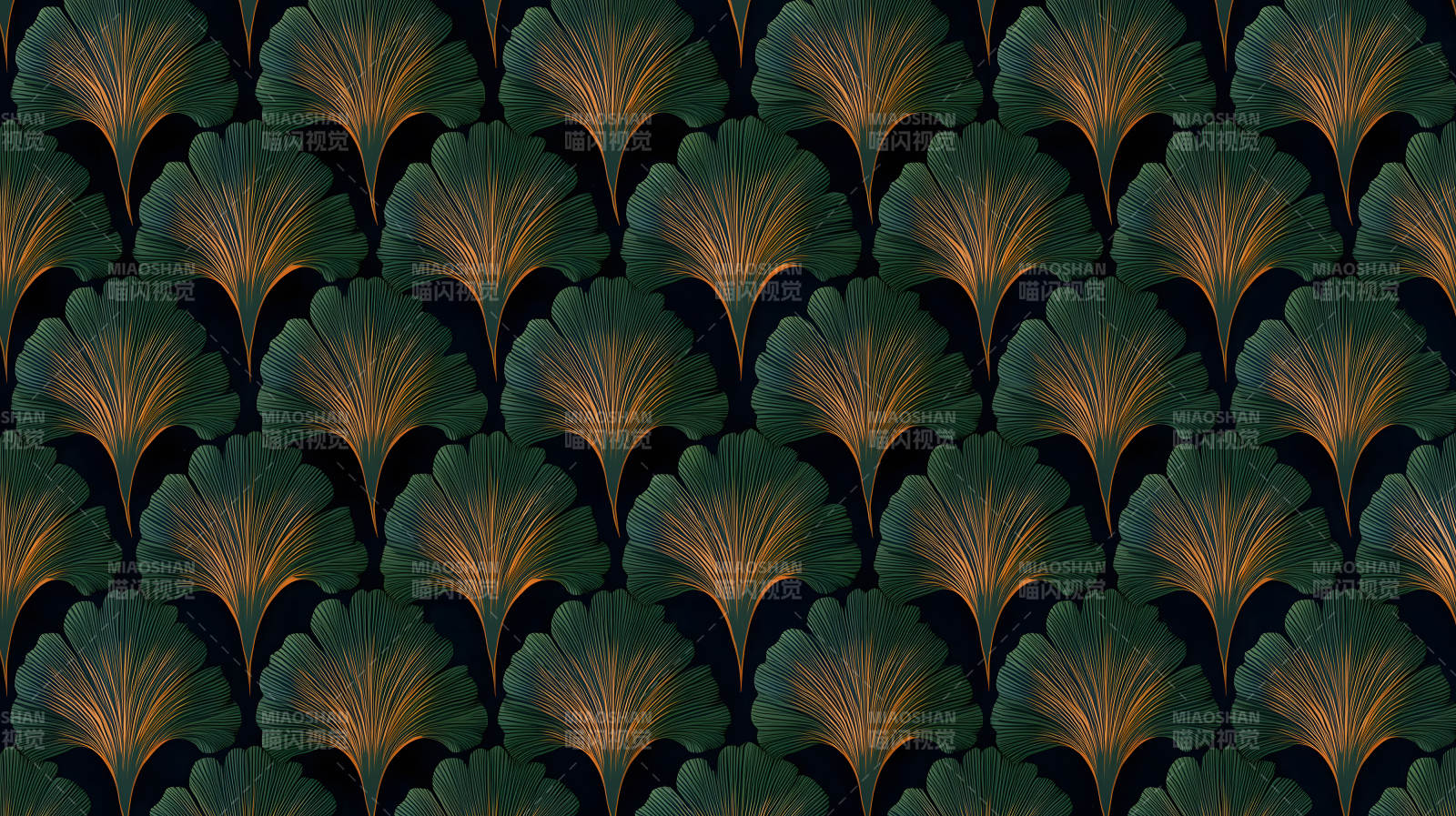 绿色叶片艺术图案图片