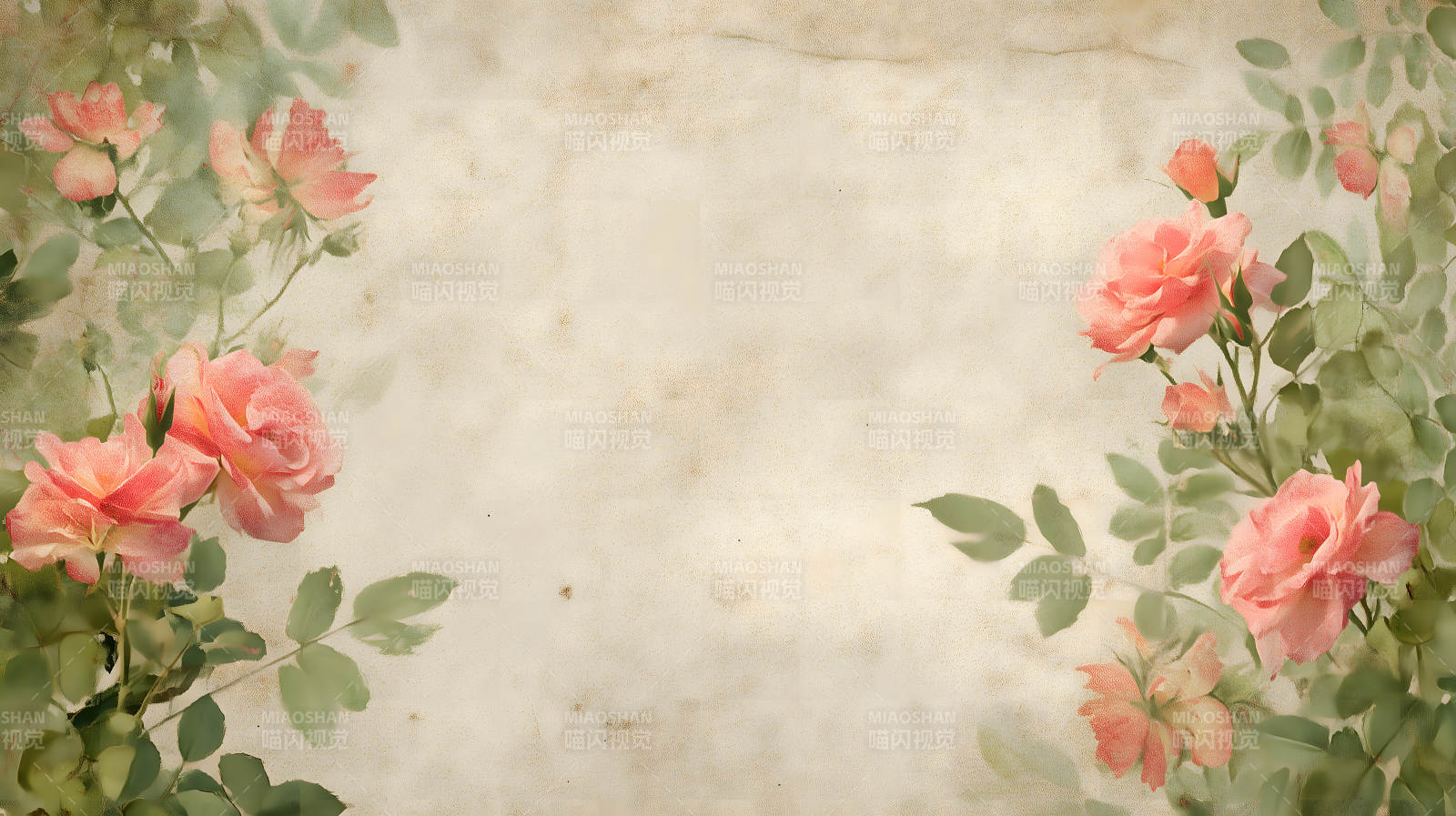 淡雅玫瑰花束背景图图片