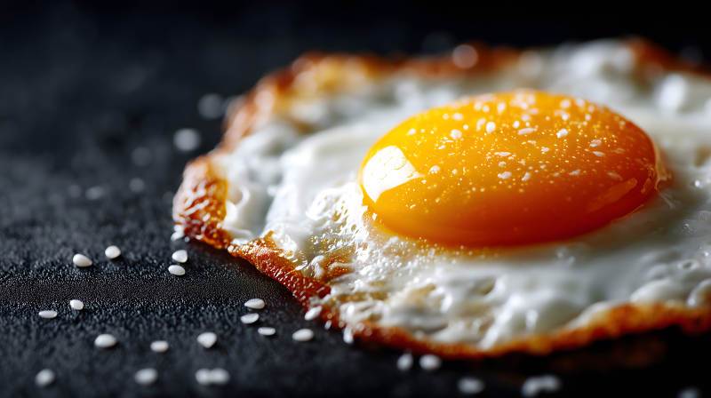 煎鸡蛋特写美味诱人图片