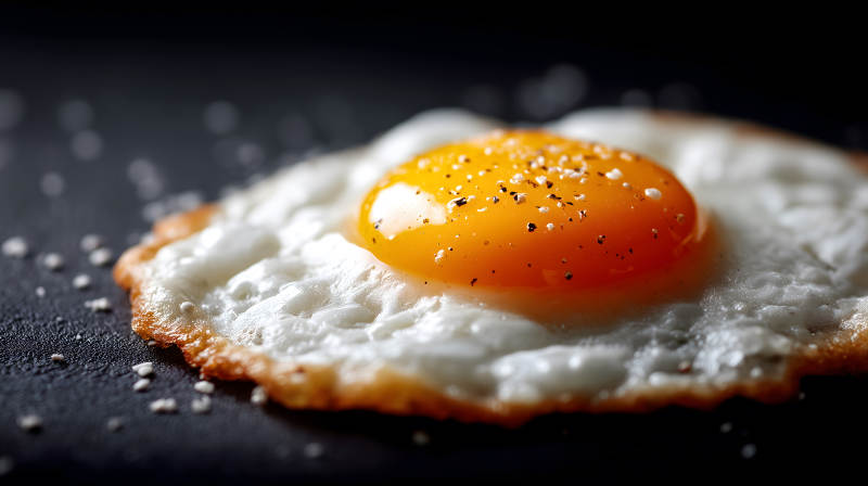 煎鸡蛋特写美味诱人图片