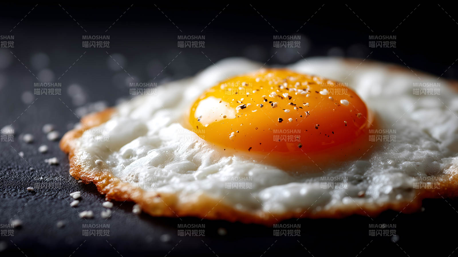 煎鸡蛋特写美味诱人图片