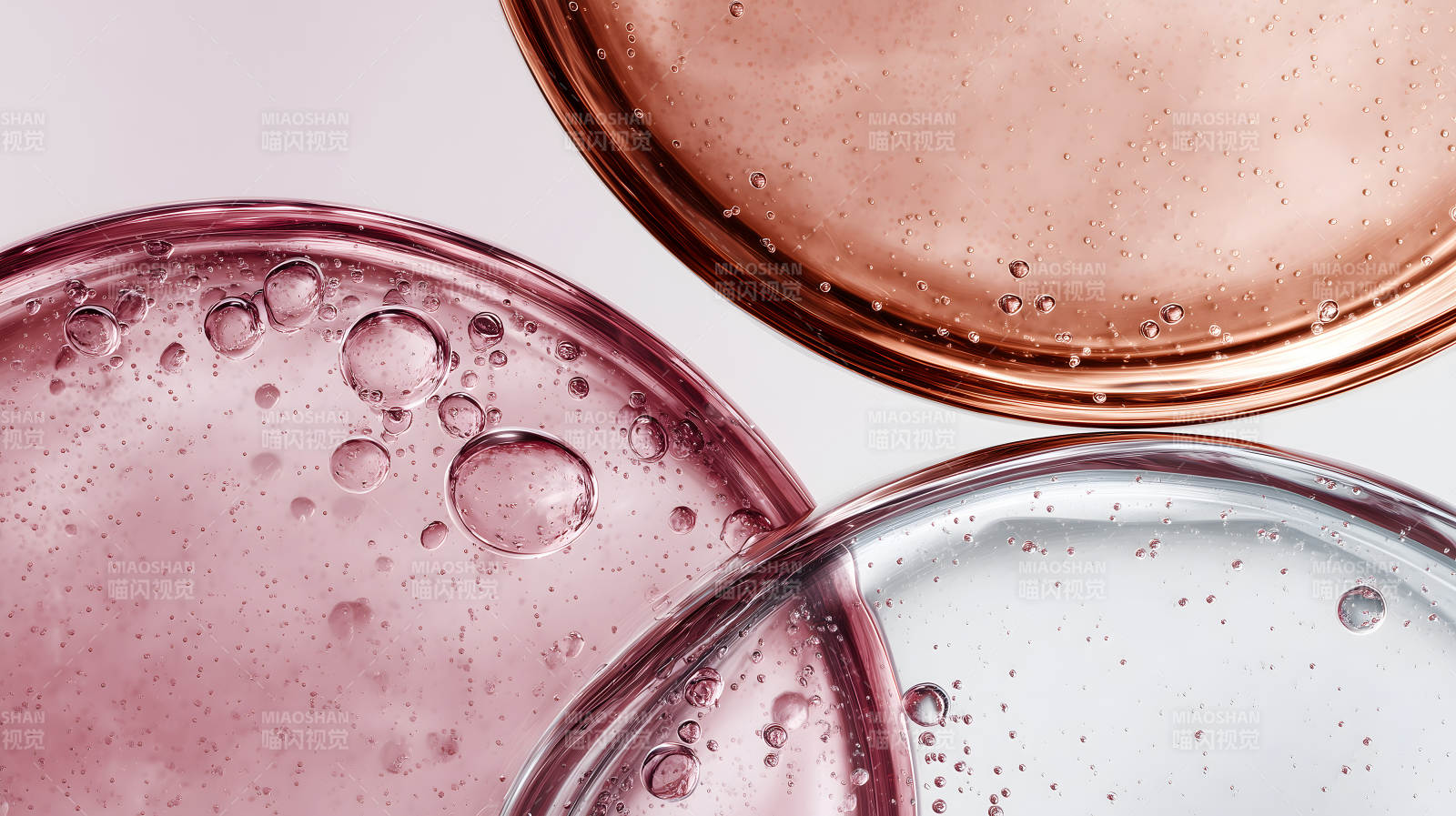 凝胶气泡特写镜头图片