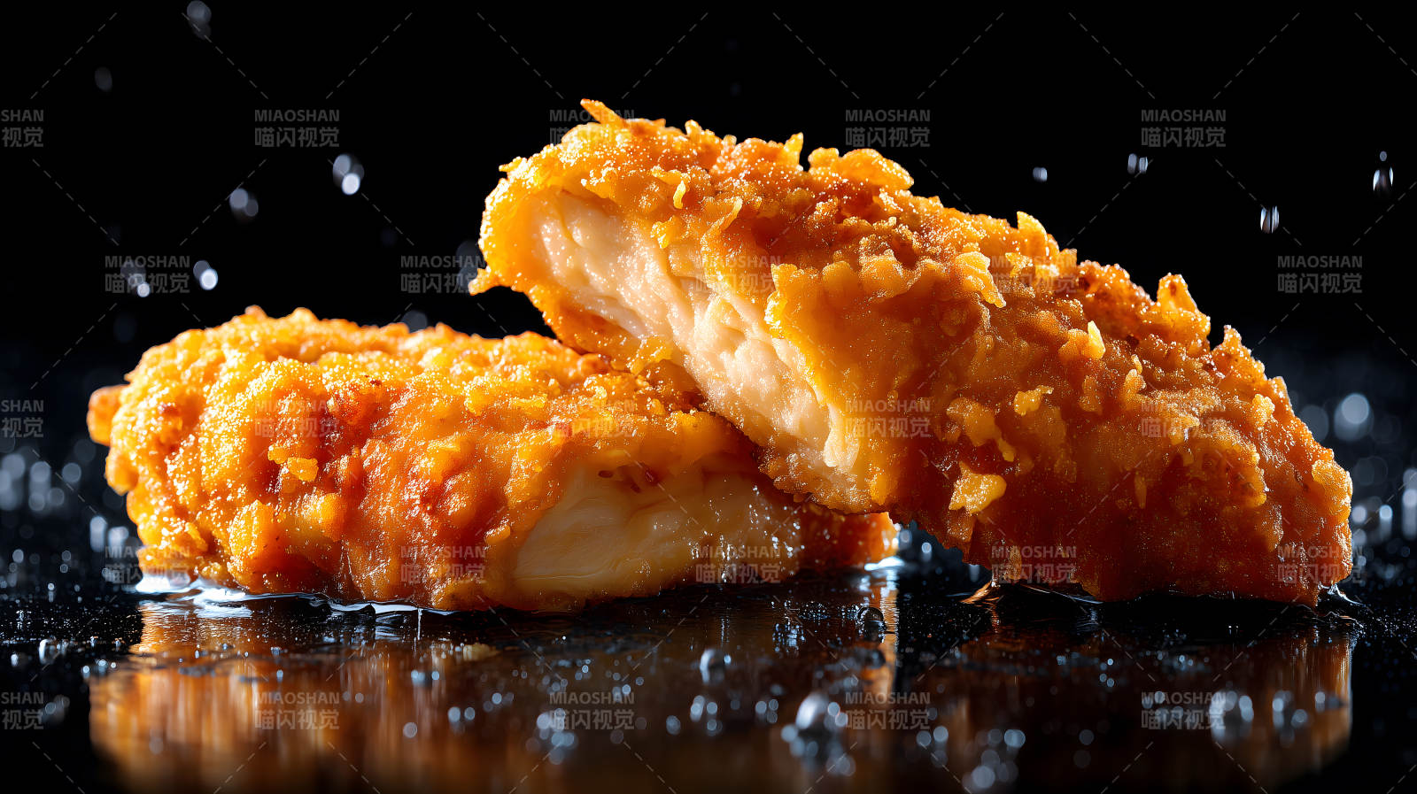 炸鸡块特写美味诱人图片