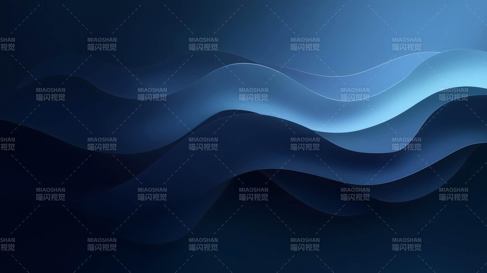 深蓝色抽象波浪背景画面简约大气图片