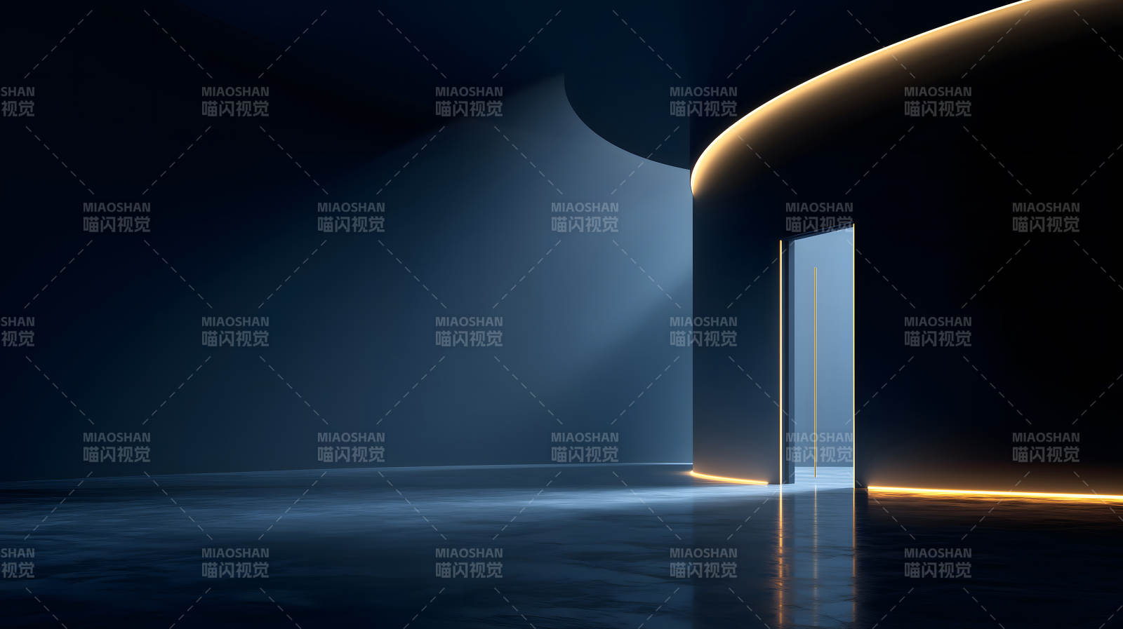 光影交织的未来空间图片