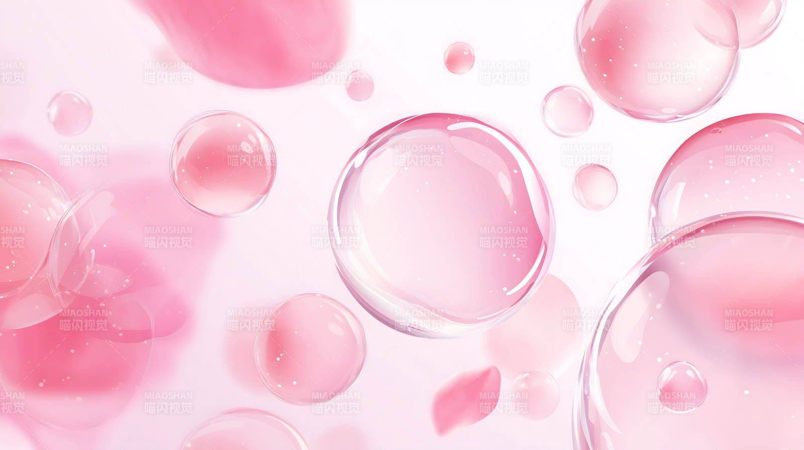 粉色泡泡背景图梦幻唯美图片
