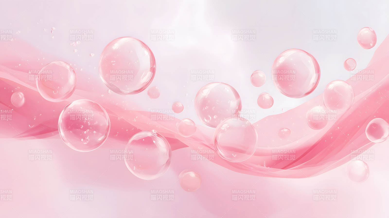 粉色泡泡柔和背景图片