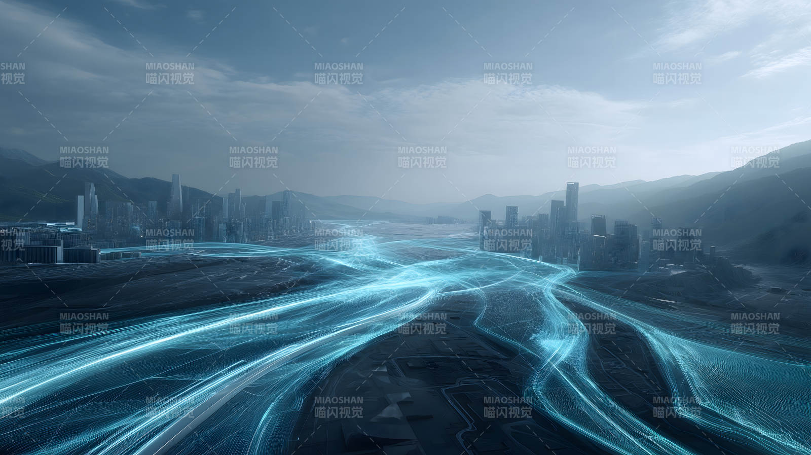 未来城市科技感十足图片