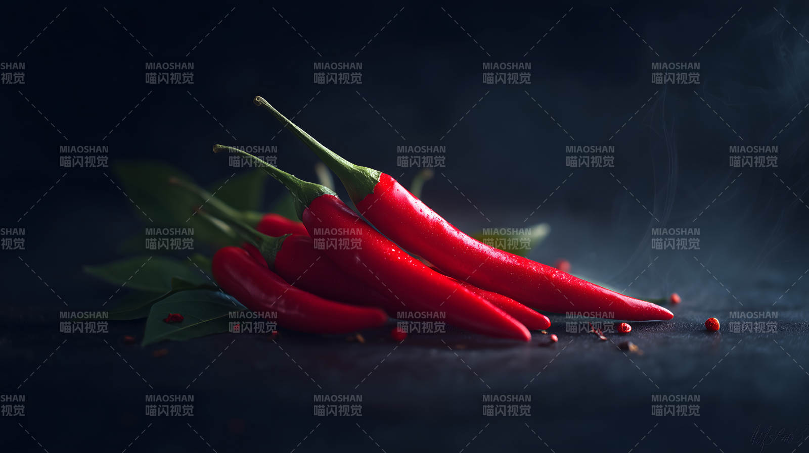 红辣椒特写鲜艳欲滴图片