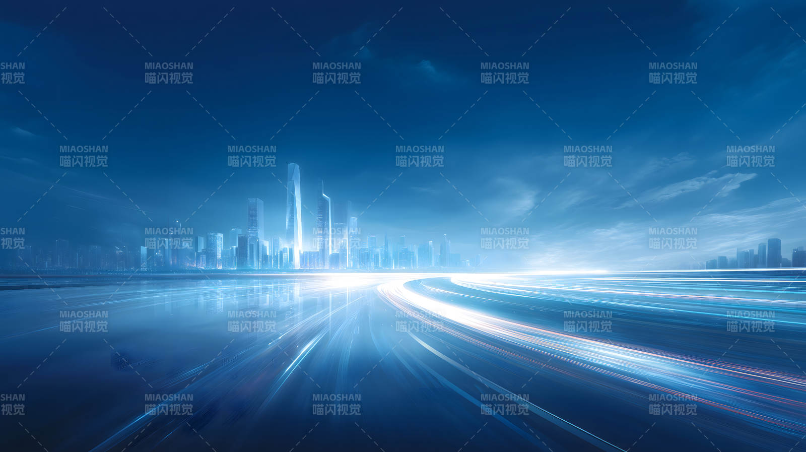 科技都市夜景速度与未来感图片