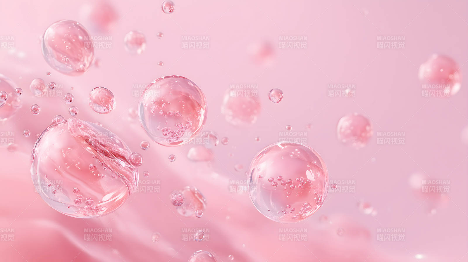 粉色泡泡梦幻背景图片