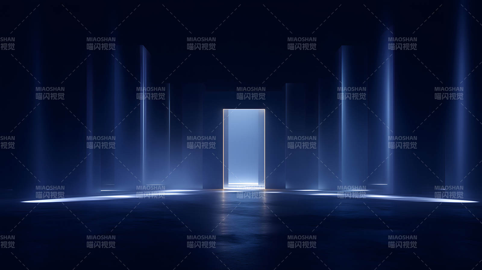 神秘光门与蓝色空间图片