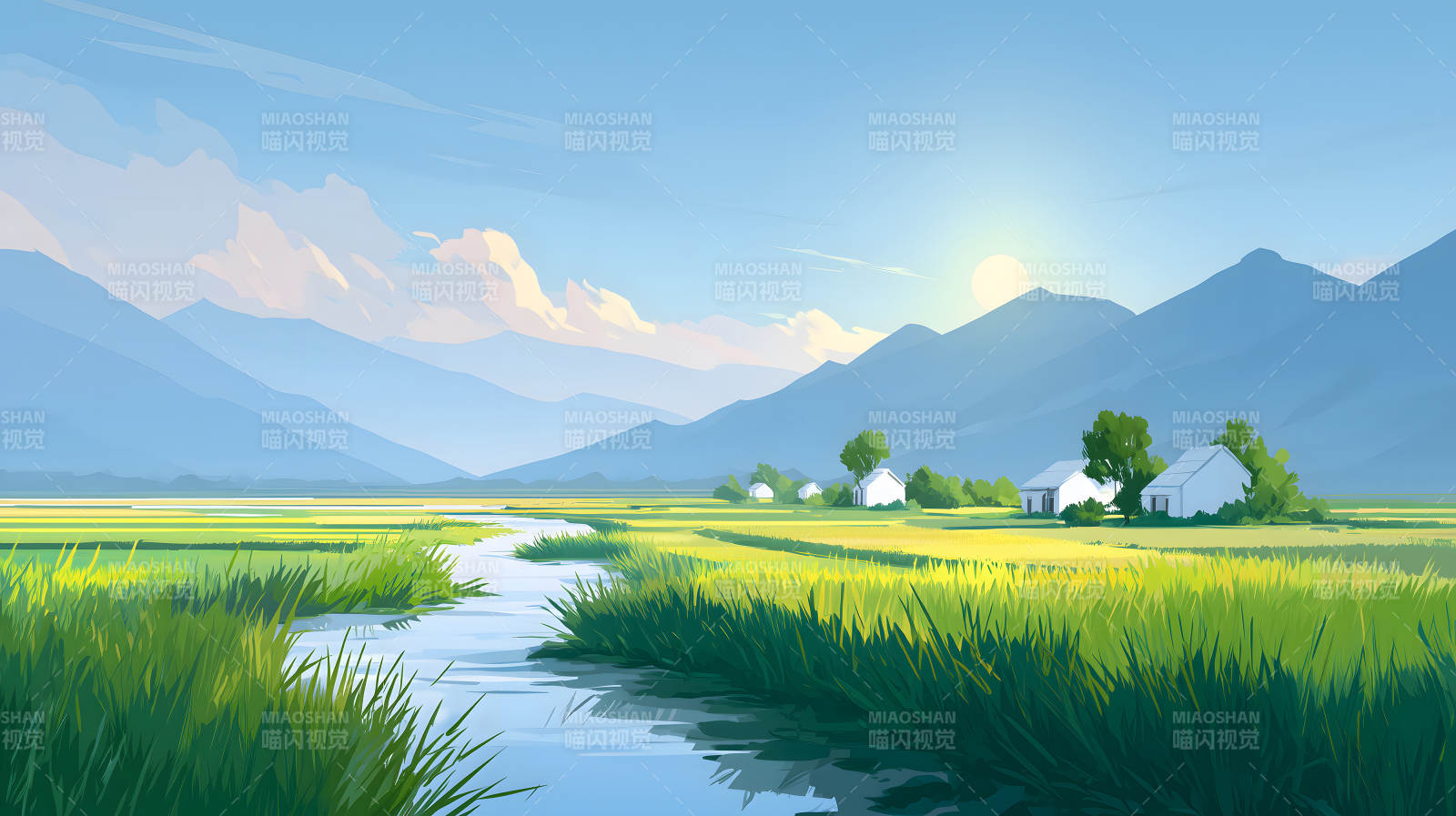 田园风光宁静祥和图片