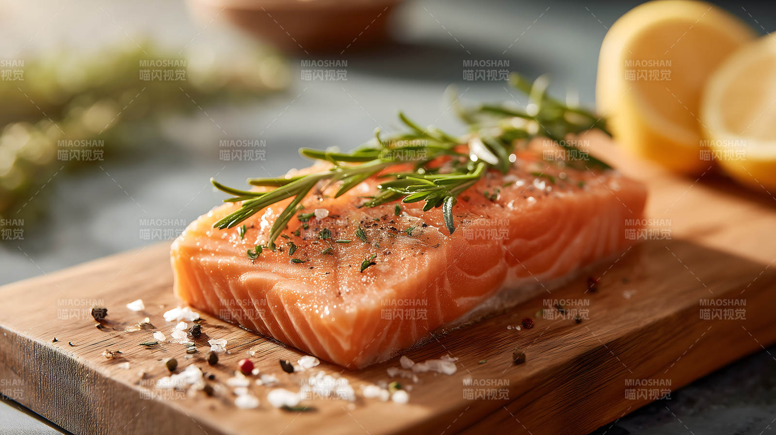 鲜美的三文鱼配料图片