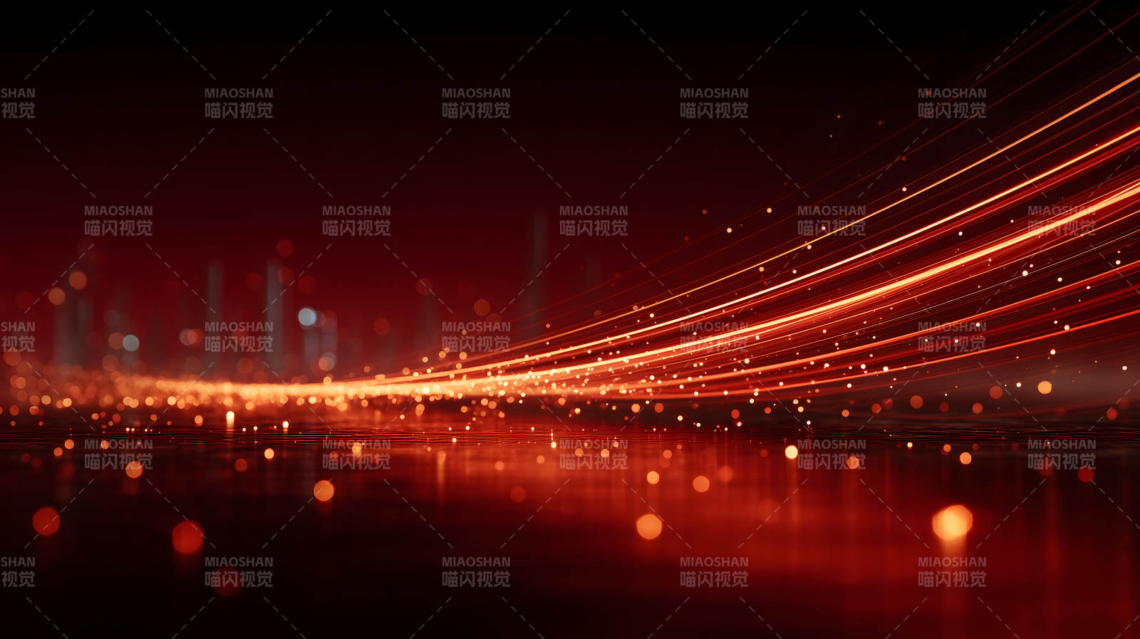 抽象的红色光线轨迹图片