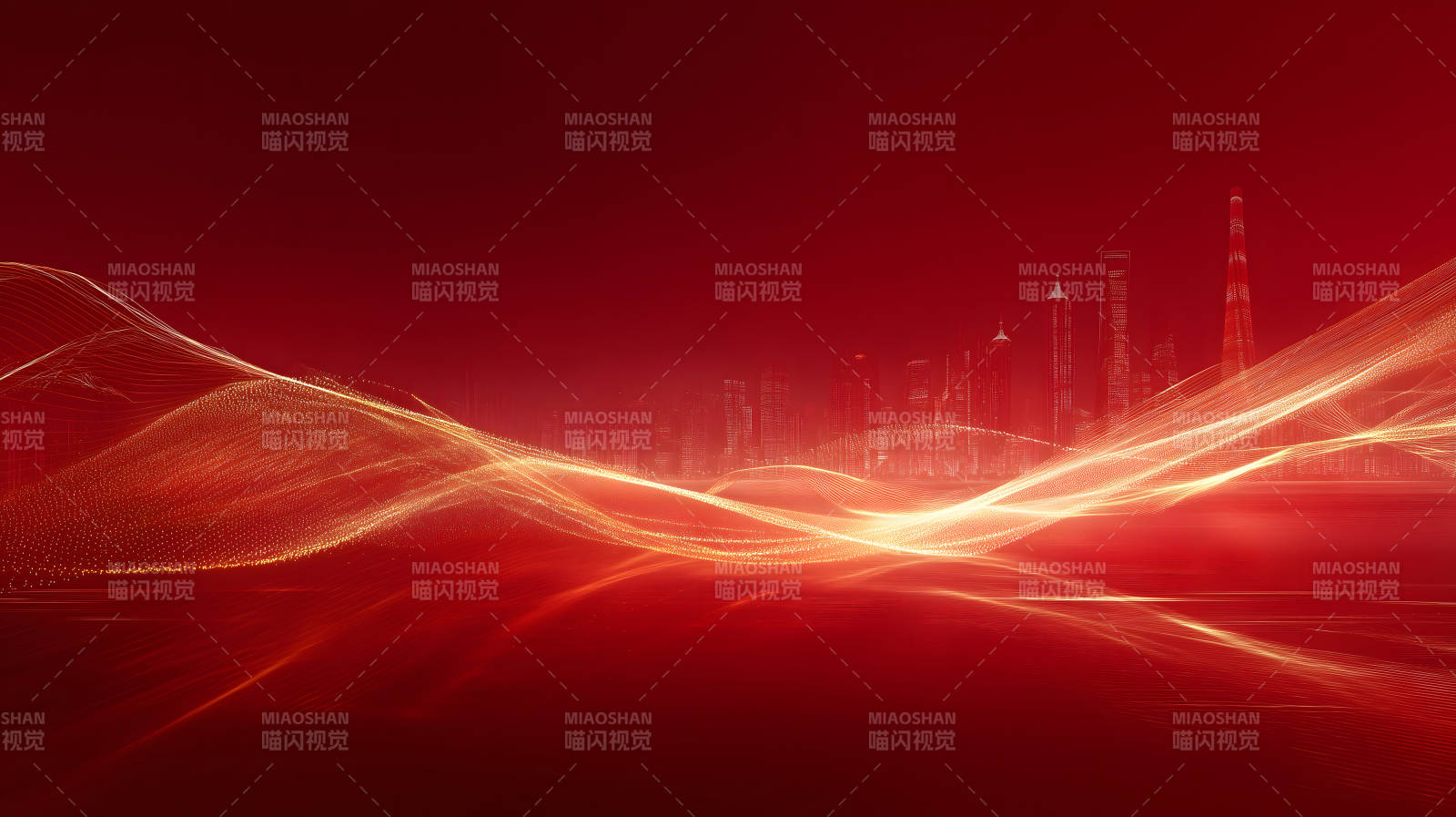 红色背景抽象城市夜景光线图片