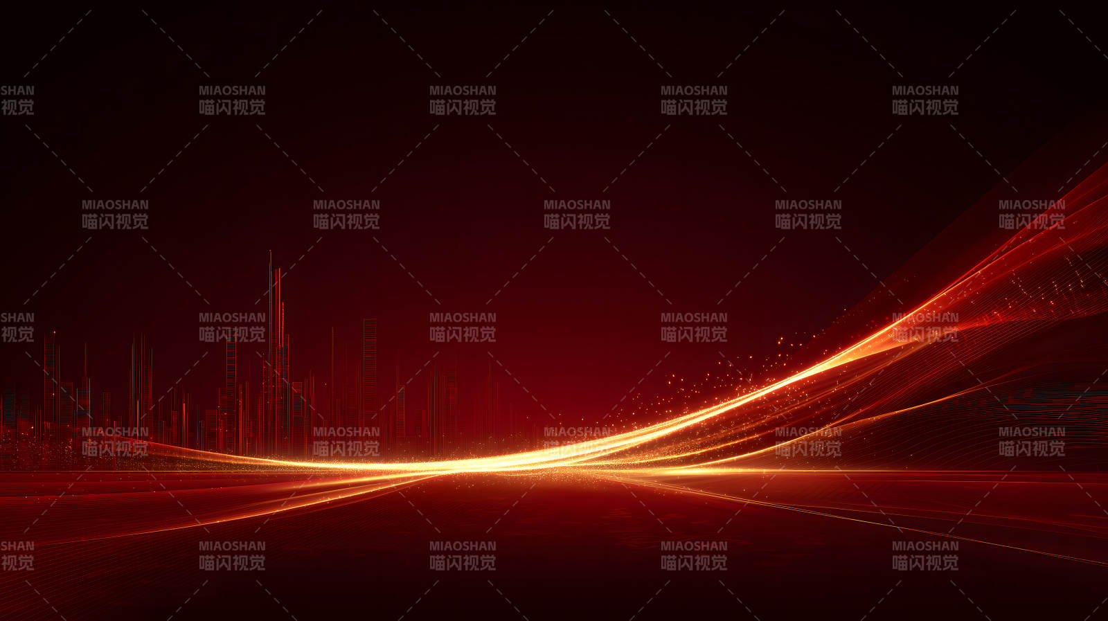 红色抽象光影科技感背景图图片