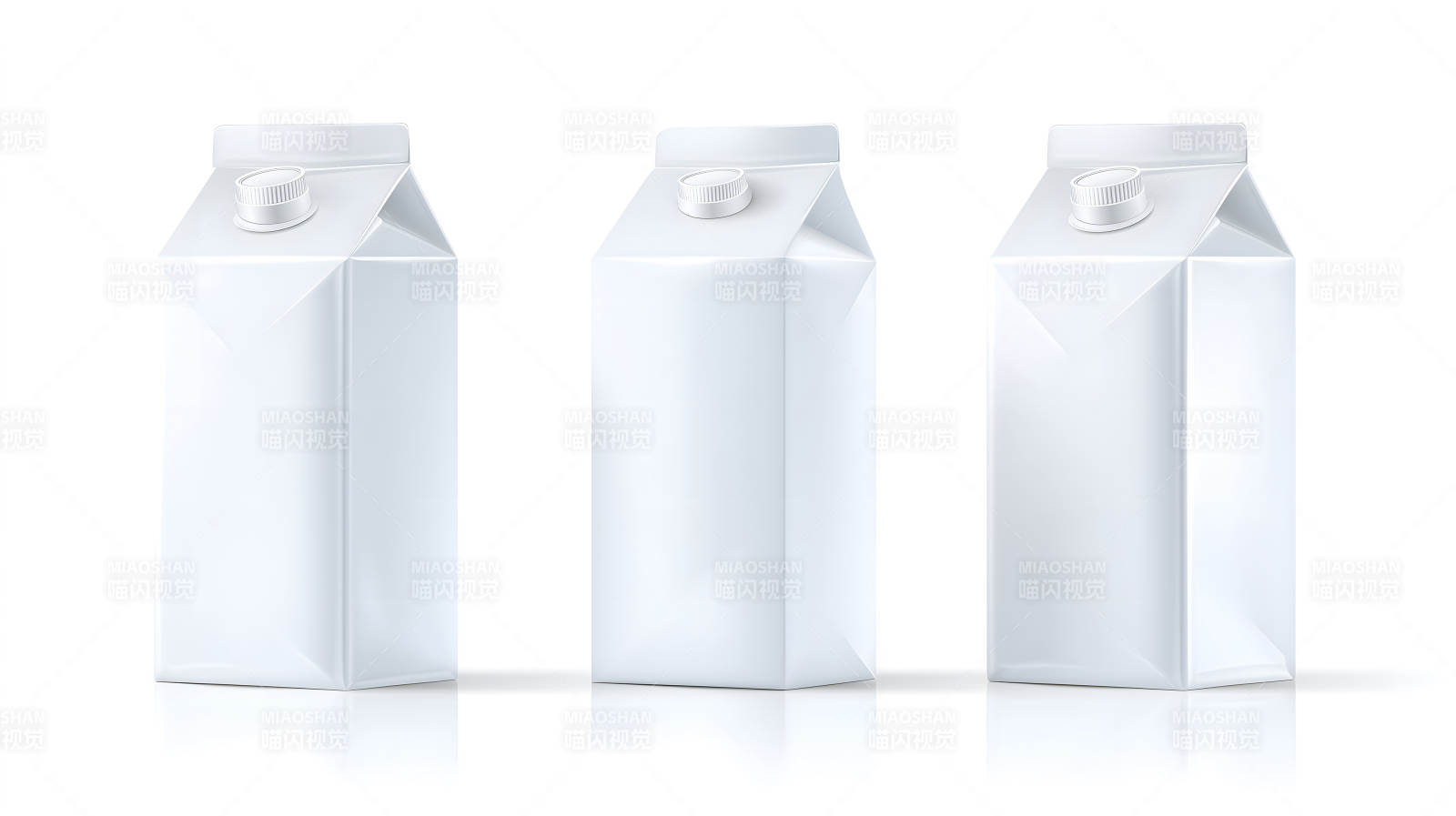 牛奶包装盒三视图图片