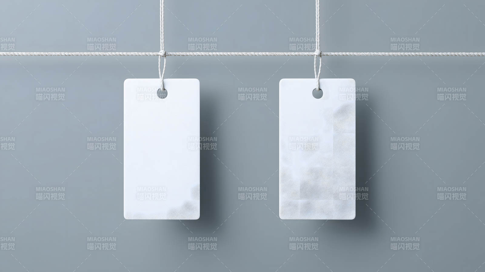 悬挂的白色标签图片