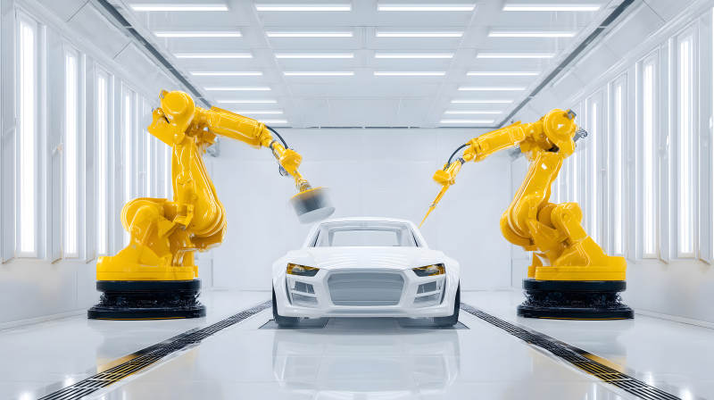 汽车工厂机器人作业场景图片