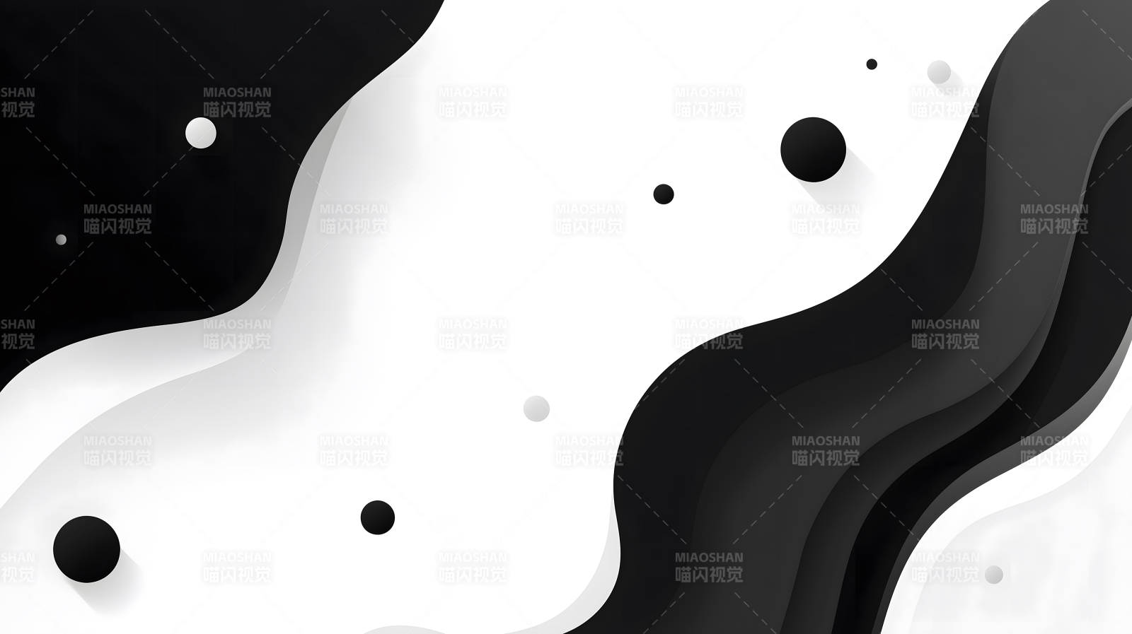 黑白抽象流动波浪图片