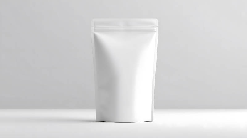 纯白色包装袋特写静物图片图片