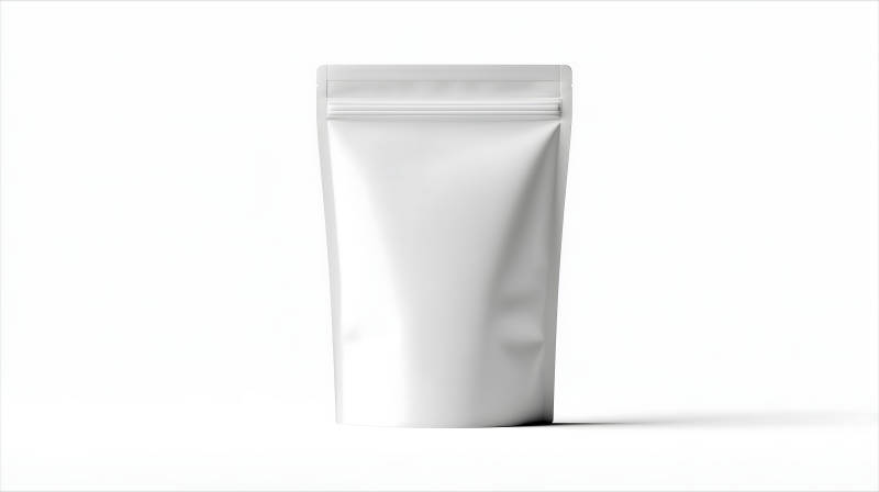 白色包装袋展示正面视角图片