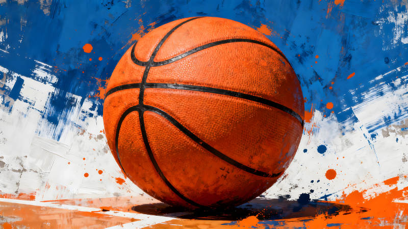 篮球艺术创意抽象画图片