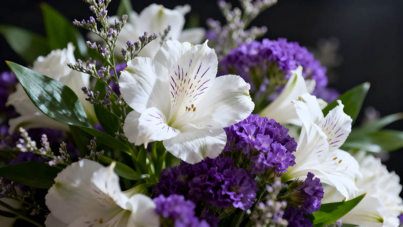 美丽花束特写镜头图片