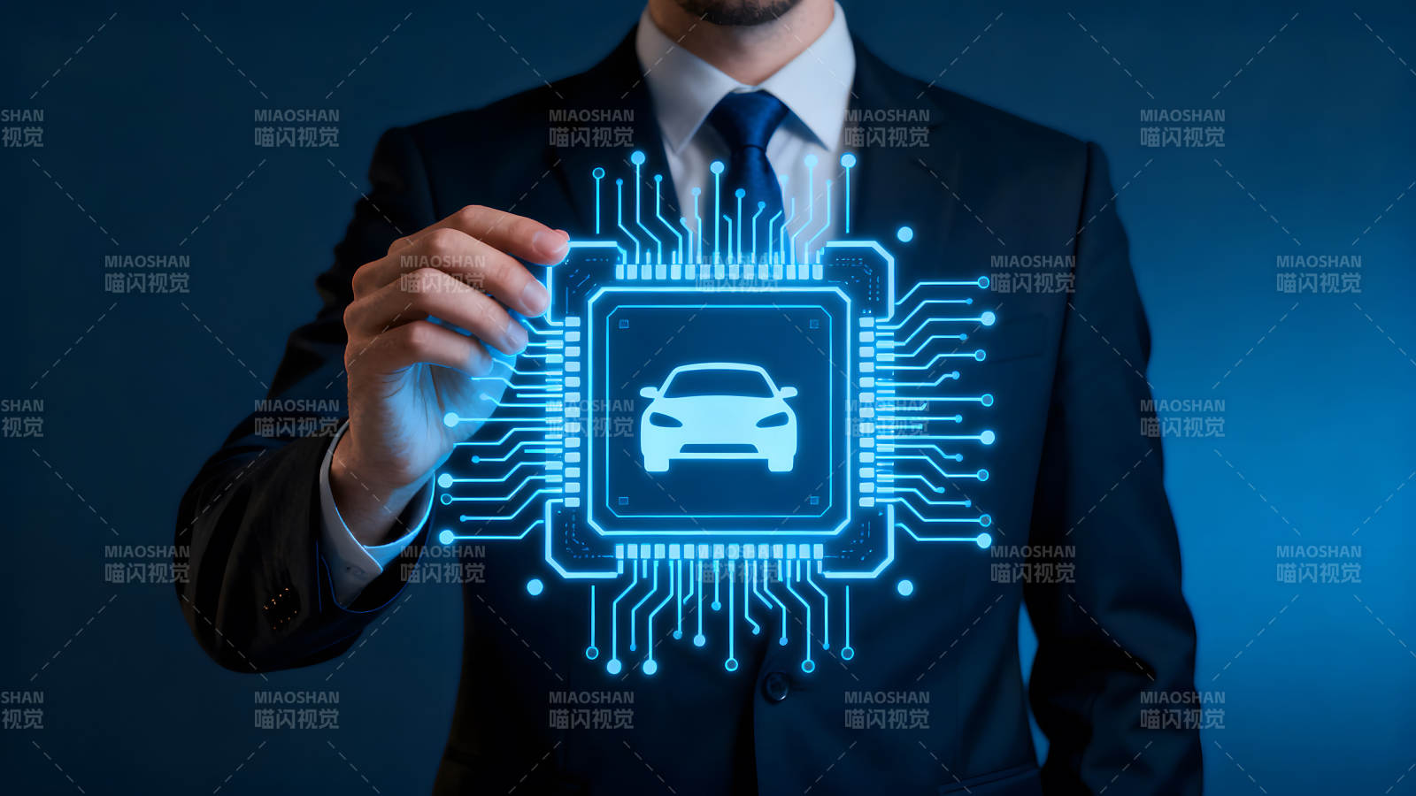 汽车芯片科技概念图图片