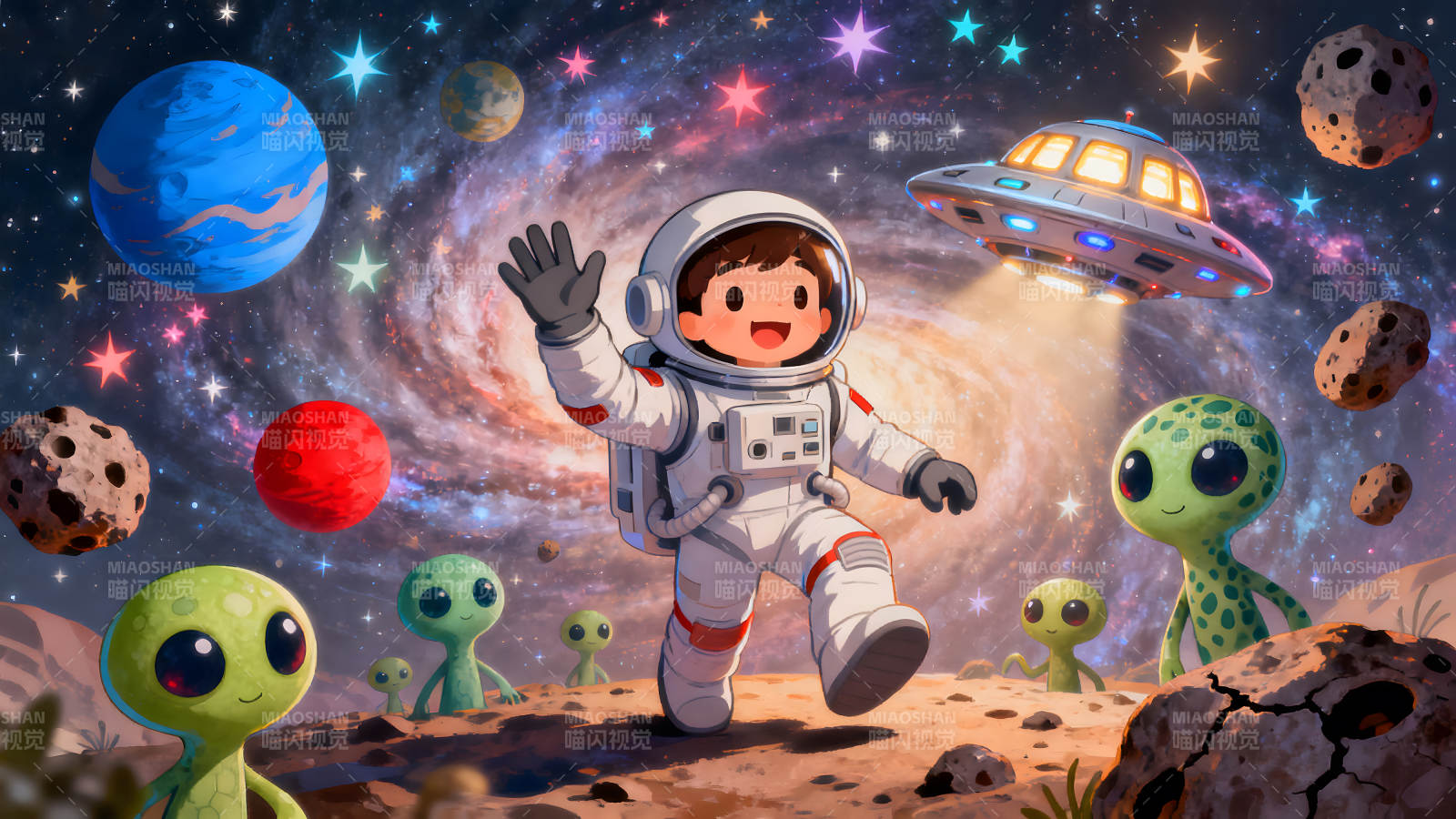 宇航员太空探险之旅图片