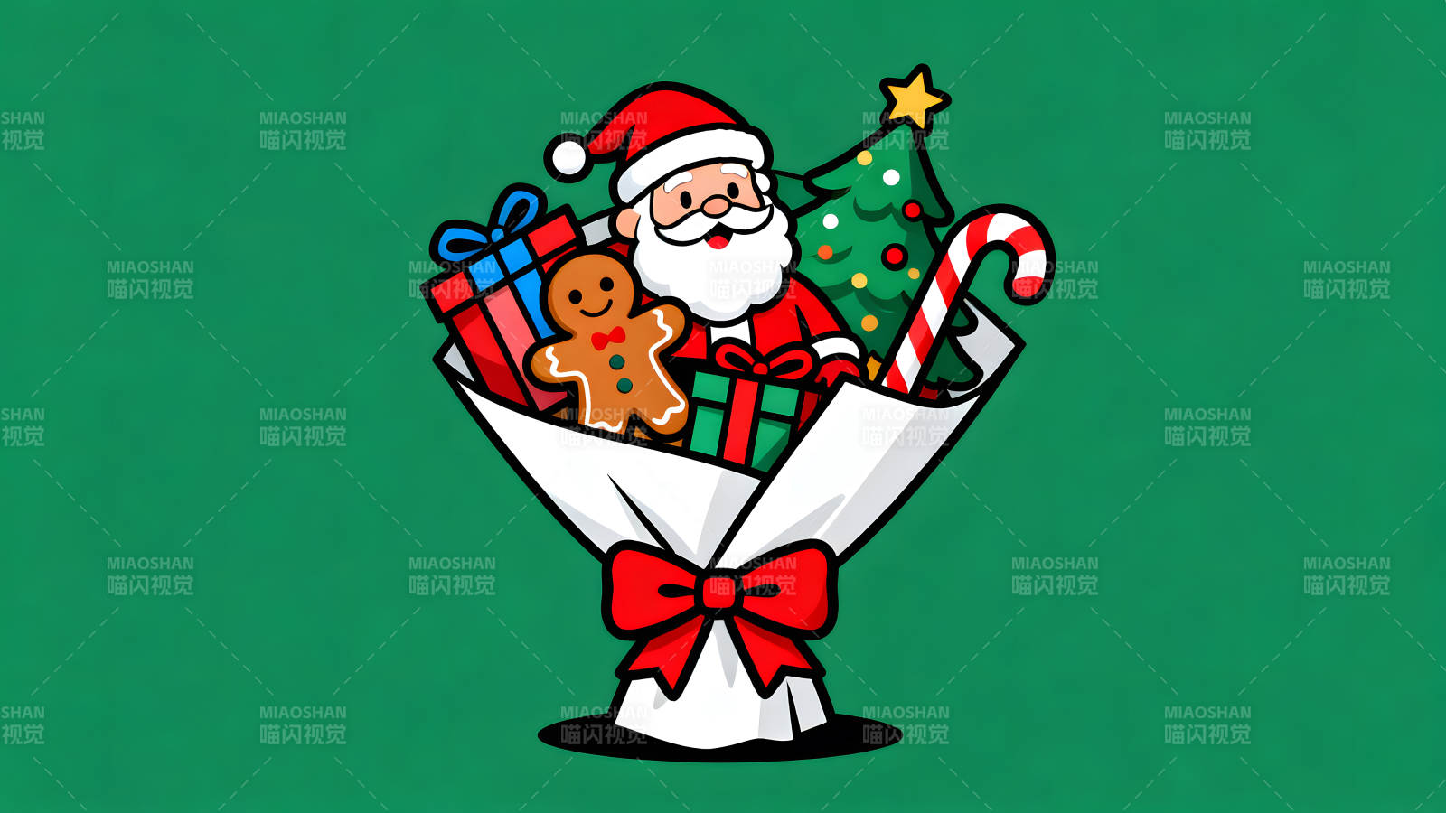 圣诞礼物花束图片