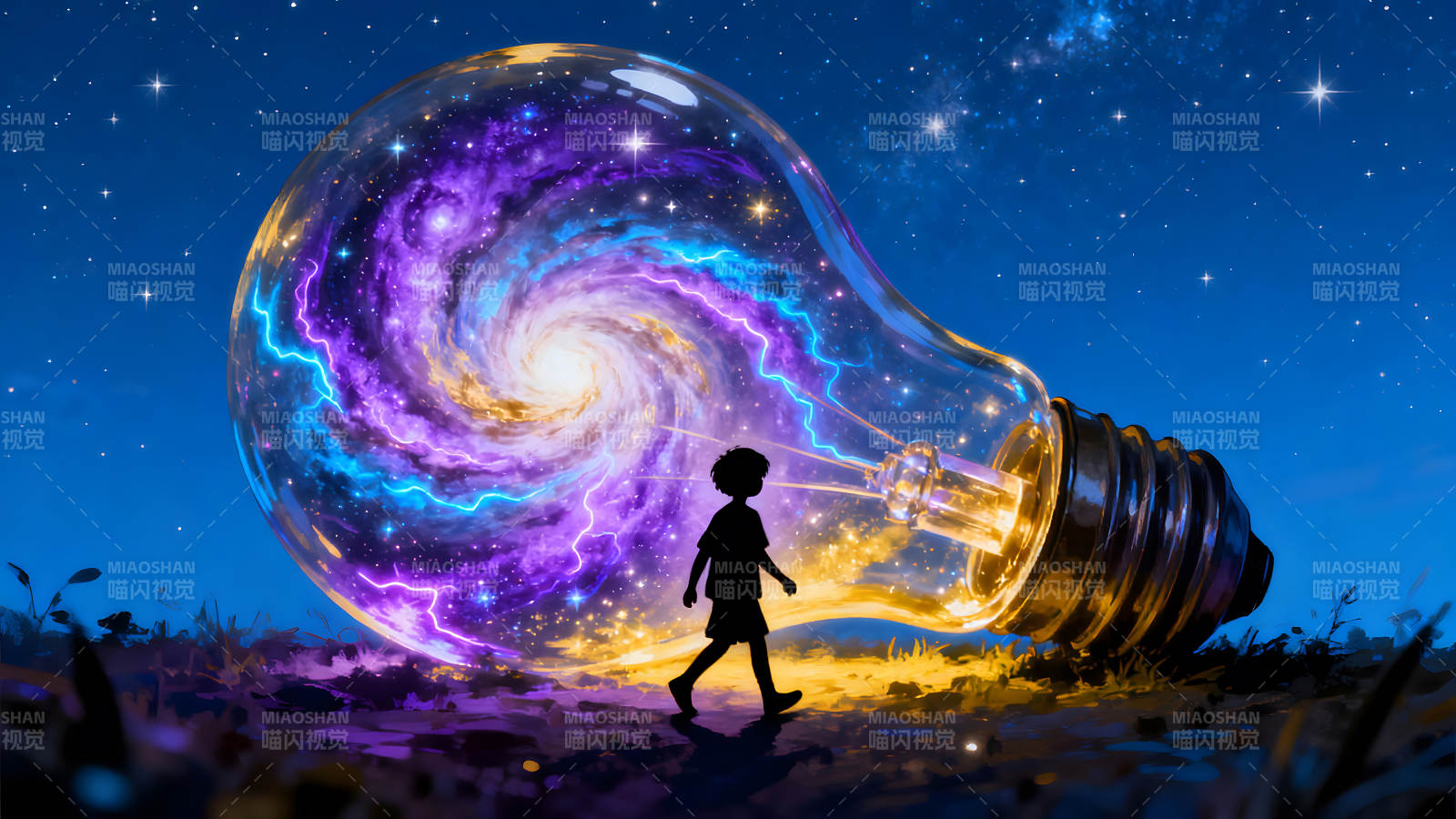 男孩与宇宙灯泡图片