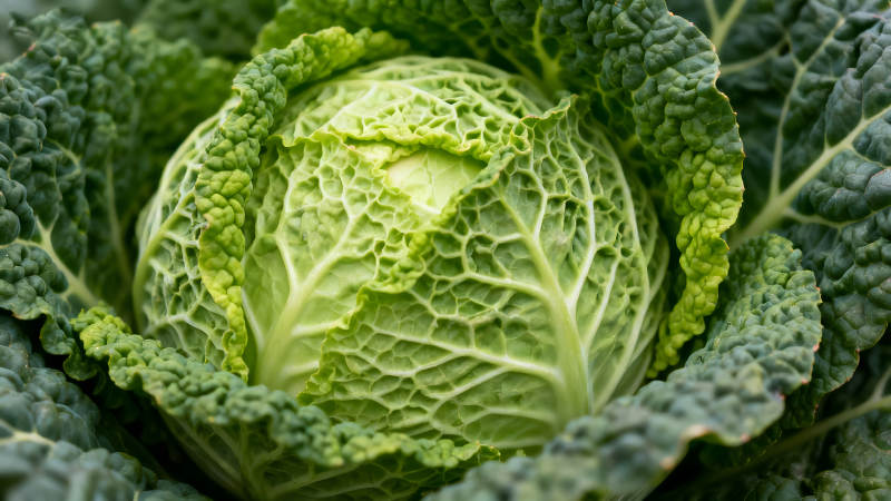 翠绿卷心菜特写镜头图片