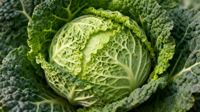翠绿卷心菜细节特写图片