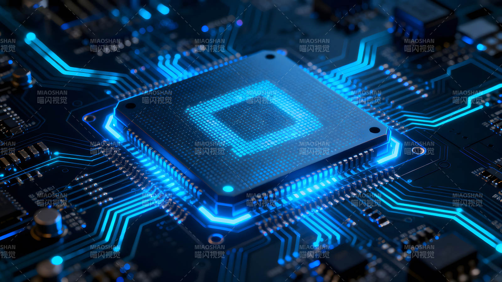 电路板芯片科技感十足图片