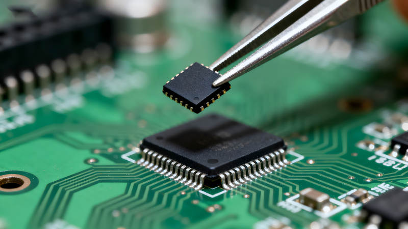 电路板芯片安装图片