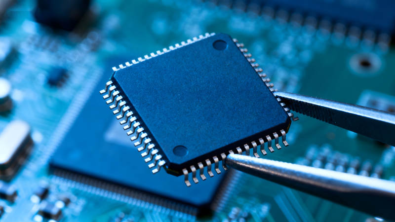 电子元件特写芯片电路板细节图片