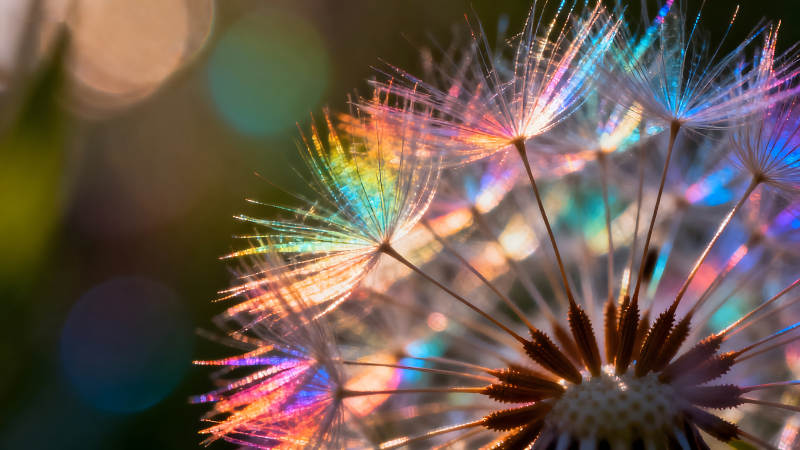 蒲公英的光影与色彩图片